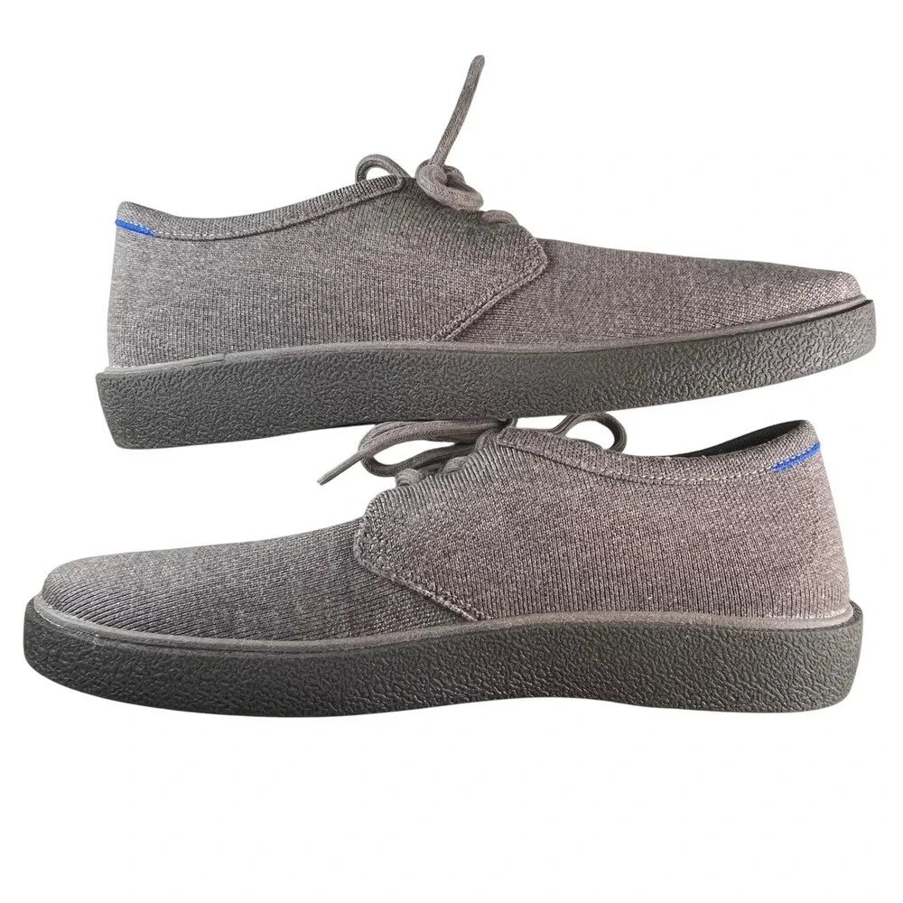 Rothy's Mens Loafers Gray Knit Upper Lace-Up Oxfords Everyday‎ Casual Size 12.5
